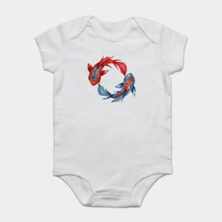 Yin Yang Koi Fish Baby Bodysuit